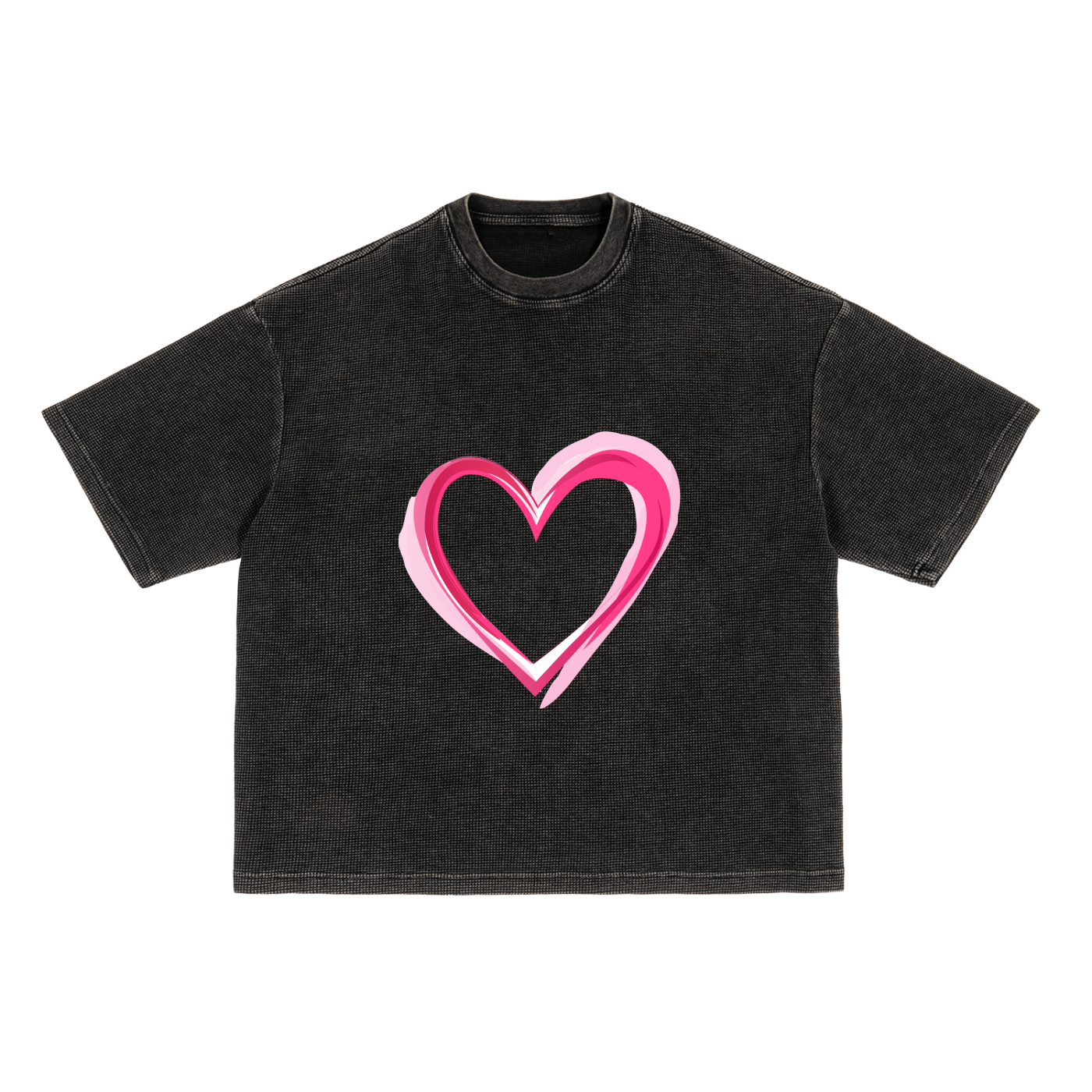 Textured Waffle Washed Boxy T-Shirt