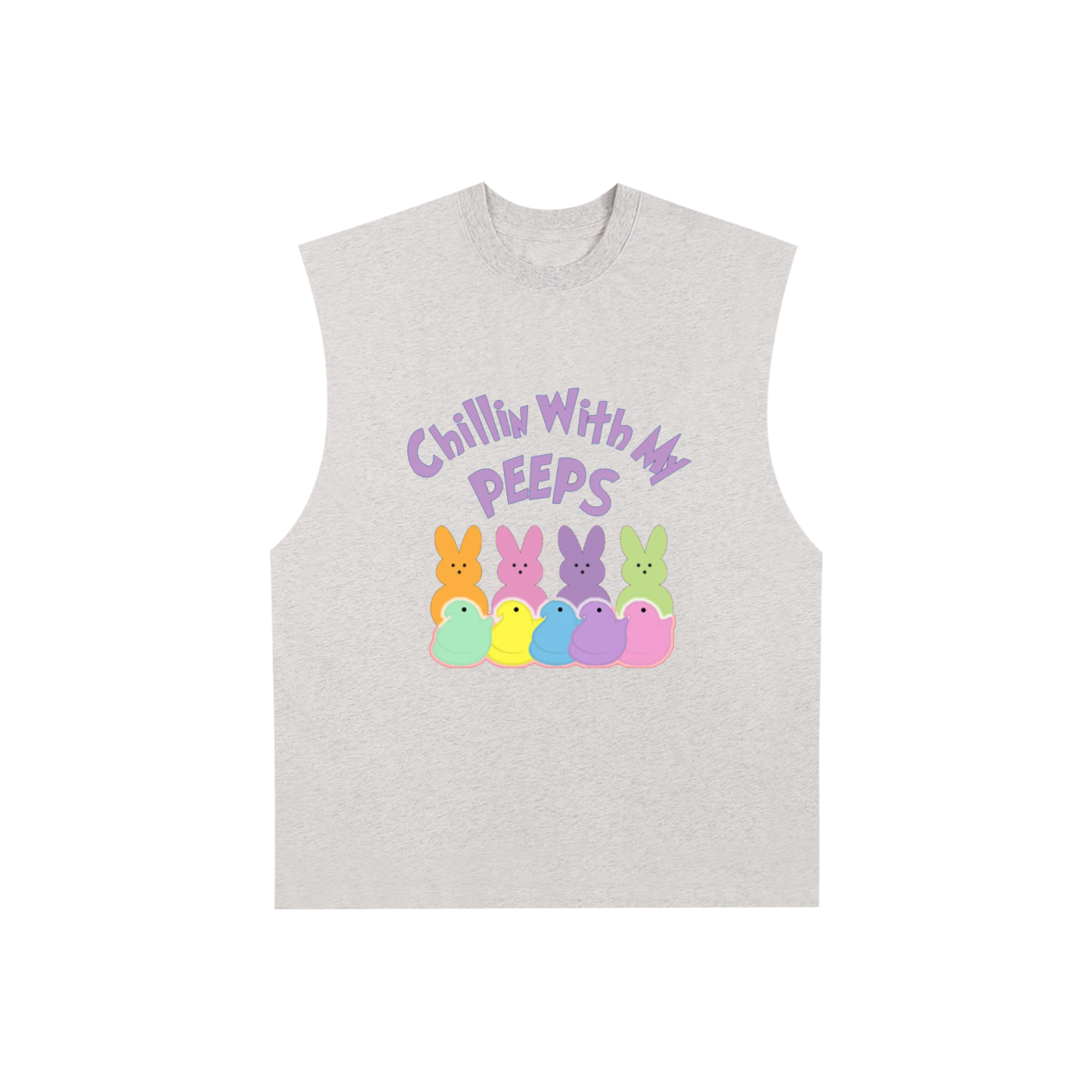 Raw Edge Cotton Tank Top