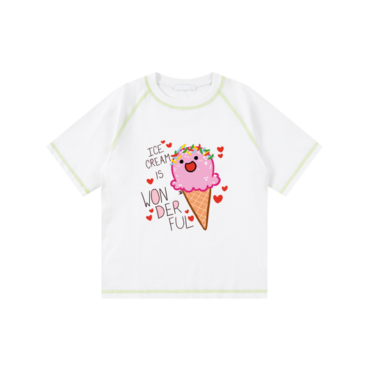 Loose Contrast-Stitched Kids' T-Shirt