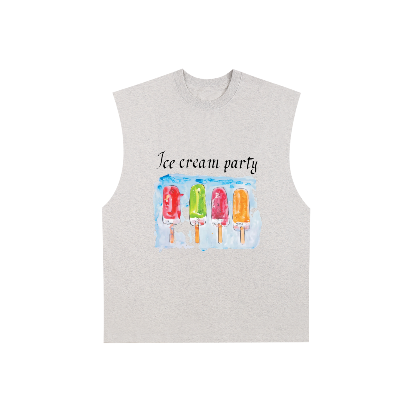 Raw Edge Cotton Tank Top