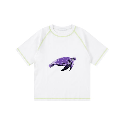 Loose Contrast-Stitched Kids' T-Shirt
